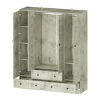 Armoire Penderie 59W Grande Armoire Autonome Blanche