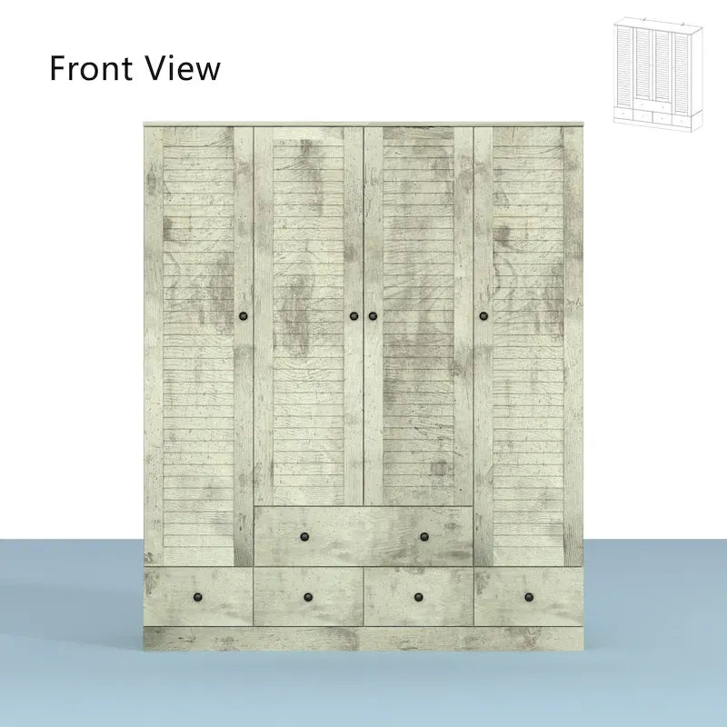 Armoire Penderie 59W Grande Armoire Autonome Blanche