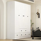 Armoire Penderie 59W Grande Armoire Autonome Blanche