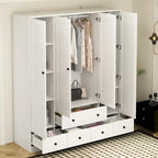Armoire Penderie 59W Grande Armoire Autonome Blanche