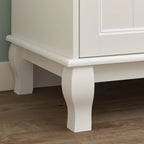 Armoire penderie familiale en bois 63W, laque blanche, tringles à vêtements