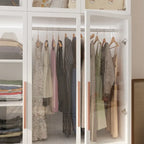 47.2 Armoire large avec éclairage LED et portes entièrement vitrées, pour dressing ou penderie