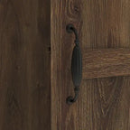 Armoire double en noyer vieilli rustique avec 1 tiroir