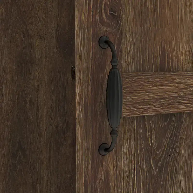 Armoire double en noyer vieilli rustique avec 1 tiroir