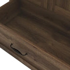 Armoire double en noyer vieilli rustique avec 1 tiroir
