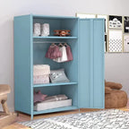 Armoire de Rangement en Métal à Deux Portes avec Tringle et Étagères pour Chambre à Coucher, École, Salle de Classe