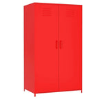 Armoire de Rangement en Métal à Deux Portes avec Tringle et Étagères pour Chambre à Coucher, École, Salle de Classe