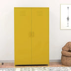 Armoire de Rangement en Métal à Deux Portes avec Tringle et Étagères pour Chambre à Coucher, École, Salle de Classe