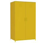Armoire de Rangement en Métal à Deux Portes avec Tringle et Étagères pour Chambre à Coucher, École, Salle de Classe
