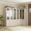 Armoire de rangement modulaire moderne à portes vitrées : Solution d'armoire