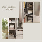 Armoire moderne à portes vitrées : solution de rangement.