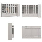 Armoire moderne à portes vitrées : solution de rangement.