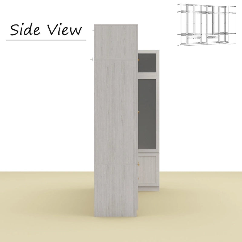 Armoire de rangement modulaire moderne à portes vitrées : Solution d'armoire