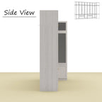 Armoire moderne à portes vitrées : solution de rangement.