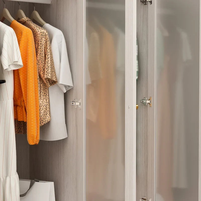 Armoire de rangement modulaire moderne à portes vitrées : Solution d'armoire