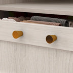 Armoire moderne à portes vitrées : solution de rangement.