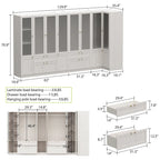 Armoire moderne à portes vitrées : solution de rangement.