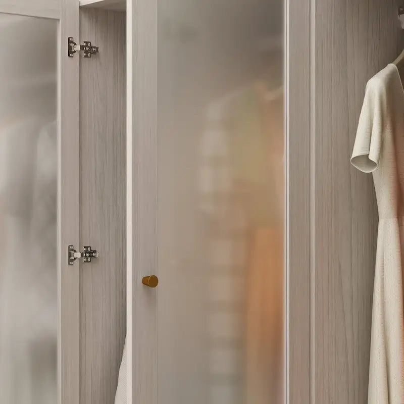 Armoire de rangement modulaire moderne à portes vitrées : Solution d'armoire