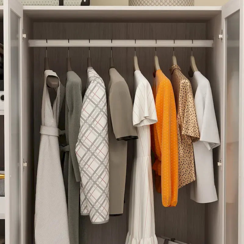 Armoire de rangement modulaire moderne à portes vitrées : Solution d'armoire