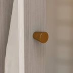 Armoire moderne à portes vitrées : solution de rangement.