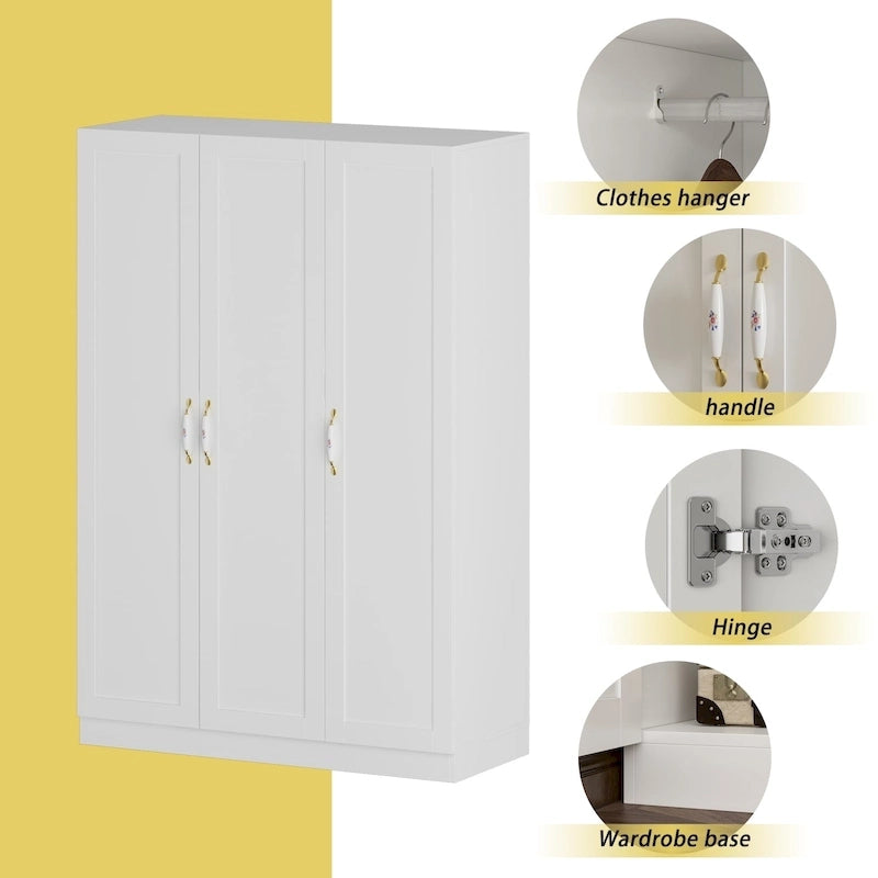47.2W Armoire-Penderie Contemporaine Moderne sur Pied