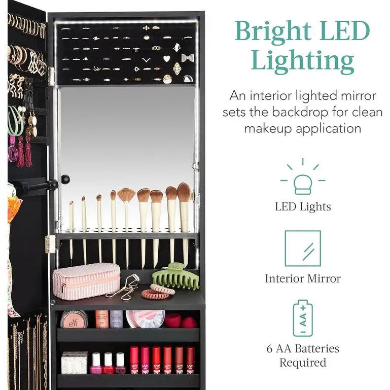 Armoire à bijoux miroir LED - 4,5P x 14,5L x 42,5H
