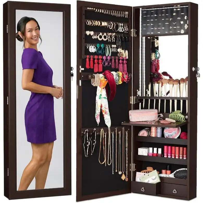 Armoire à bijoux miroir LED - 4,5P x 14,5L x 42,5H