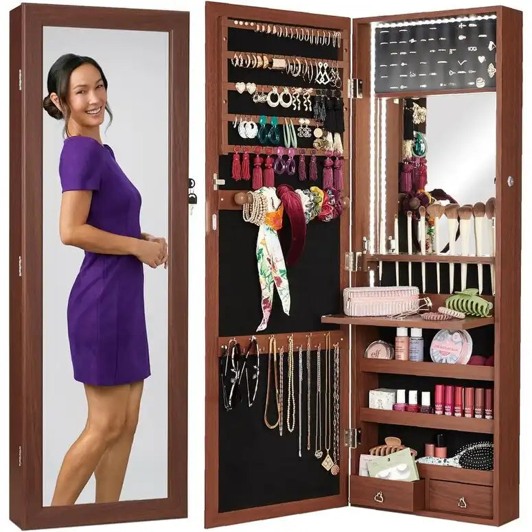 Armoire à bijoux miroir LED - 4,5P x 14,5L x 42,5H