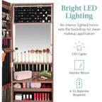 Armoire à bijoux miroir LED - 4,5P x 14,5L x 42,5H