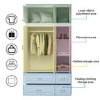 Grande Armoire Garde-Robe Rangement Placard Blanc