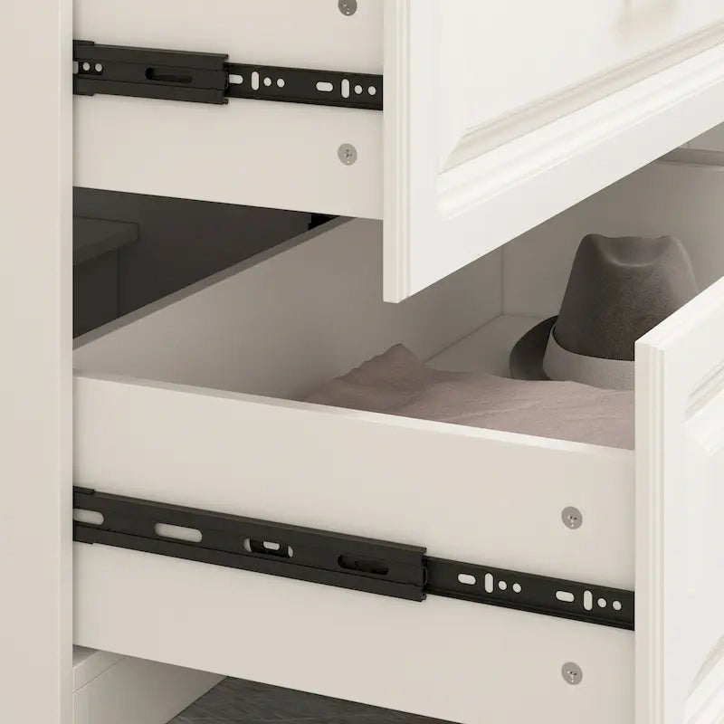 Grande Armoire Garde-Robe Rangement Placard Blanc