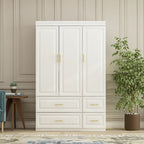Grande Armoire Garde-Robe Rangement Placard Blanc