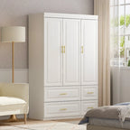 Grande Armoire Garde-Robe Rangement Placard Blanc