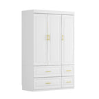 Grande Armoire Garde-Robe Rangement Placard Blanc