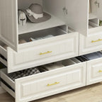 Grande Armoire Garde-Robe Rangement Placard Blanc