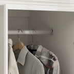 Grande Armoire Garde-Robe Rangement Placard Blanc