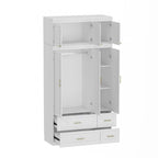 Grande Armoire Garde-Robe Rangement Placard Blanc