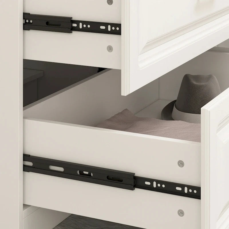 Grande Armoire Garde-Robe Rangement Placard Blanc