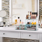 Boîte de rangement de maquillage et de bijoux avec 12 tiroirs et 16 compartiments - 4 pièces