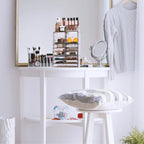 Boîte de rangement de maquillage et de bijoux avec 12 tiroirs et 16 compartiments - 4 pièces