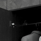 Armoire 2 portes avec tiroir de rangement et tringle à vêtements