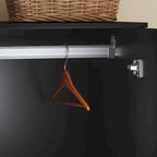 Armoire 2 portes avec tiroir de rangement et tringle à vêtements