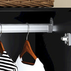 Armoire 2 portes avec tiroir de rangement et tringle à vêtements