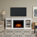 Eliot 81 Grand TV Stand Electric Fireplace in White by 
