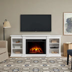 Eliot 81 Grand TV Stand Electric Fireplace in White by 