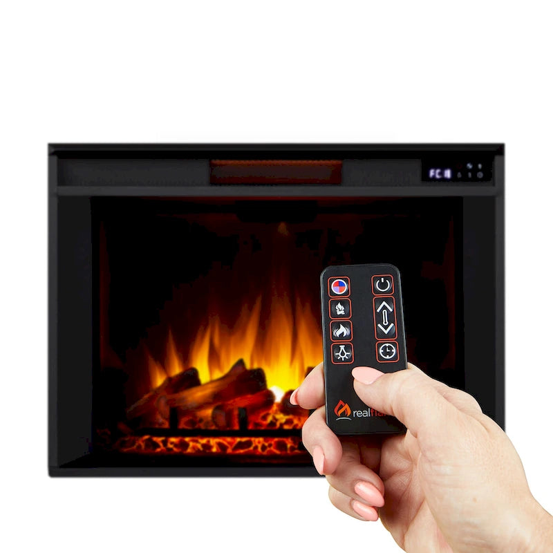 Meuble TV électrique de 81 po avec foyer, blanc