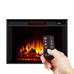 Meuble TV électrique de 81 po avec foyer, blanc