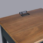 Table de chevet en bois massif 1 tiroir avec ports USB