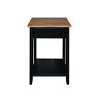 Table de chevet en bois massif 1 tiroir avec ports USB