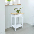 Table de chevet en bois massif 1 tiroir avec ports USB